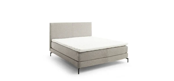 Boxspringbett Samu 4 - Liegefläche 180x200 cm, Stoff Beige