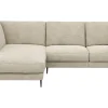 Ecksofa Janne - Ecke links, 2-Sitzer, Feincord, Sand