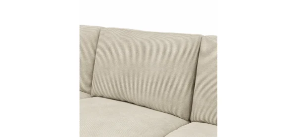 Ecksofa Janne - Ecke links, 2-Sitzer, Feincord, Sand – Bild 3