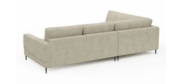 Ecksofa Janne - Ecke links, 2-Sitzer, Feincord, Sand – Bild 6