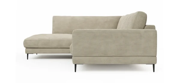 Ecksofa Janne - Ecke links, 2-Sitzer, Feincord, Sand – Bild 8