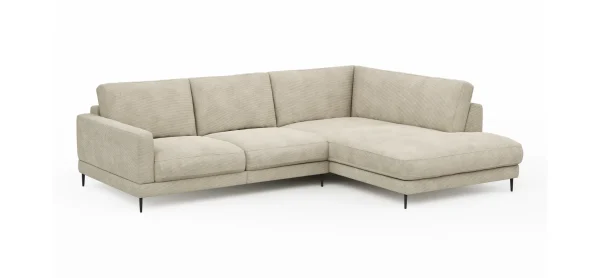 Ecksofa Janne - 2-Sitzer, Ecke rechts, Feincord, Sand – Bild 5