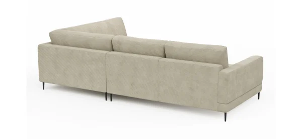 Ecksofa Janne - 2-Sitzer, Ecke rechts, Feincord, Sand – Bild 6