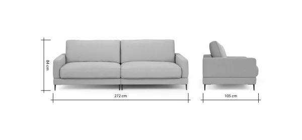 Sofa Janne - 3-Sitzer, Stoff, Sand – Bild 5