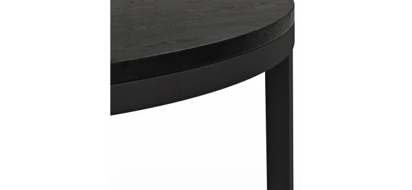 Beistelltisch Kai -LBH ca. 39x39x45 cm, Asteiche massiv, Schwarz – Bild 2