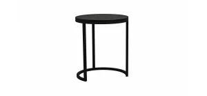 Beistelltisch Kai -LBH ca. 39x39x45 cm, Asteiche massiv, Schwarz
