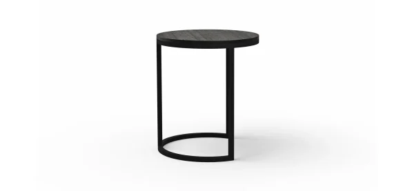 Beistelltisch Kai -LBH ca. 39x39x45 cm, Asteiche massiv, Schwarz – Bild 6