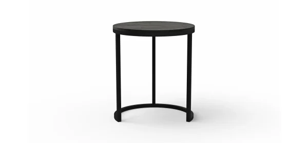 Beistelltisch Kai -LBH ca. 39x39x45 cm, Asteiche massiv, Schwarz – Bild 7