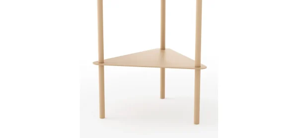 Beistelltisch Dagny - BHT ca. 40x55x40 cm, Dreieckig, Metall, Beige – Bild 3