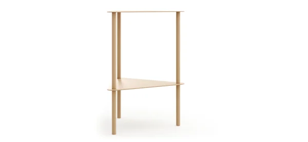 Beistelltisch Dagny - BHT ca. 40x55x40 cm, Dreieckig, Metall, Beige – Bild 6