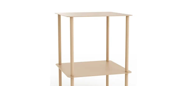 Beistelltisch Dagny - BHT ca. 40x55x40 cm, Quadratisch, Metall, Beige – Bild 2