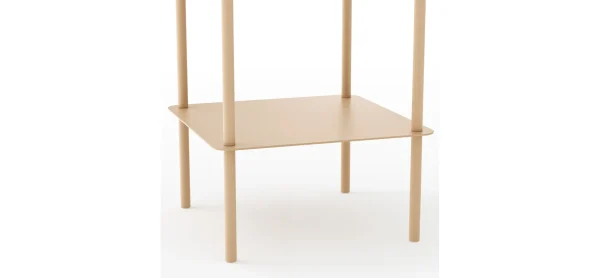 Beistelltisch Dagny - BHT ca. 40x55x40 cm, Quadratisch, Metall, Beige – Bild 3