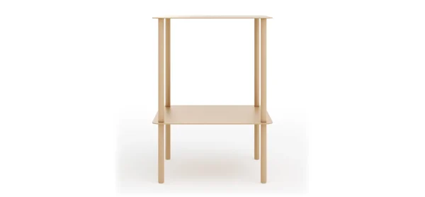 Beistelltisch Dagny - BHT ca. 40x55x40 cm, Quadratisch, Metall, Beige – Bild 4