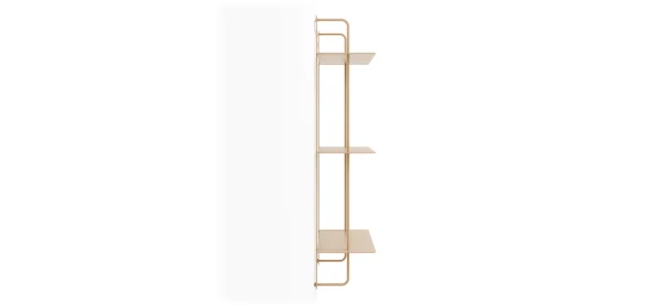 Wandregal Dagny - BHT ca. 60x85x18 cm, Metall, Beige – Bild 6