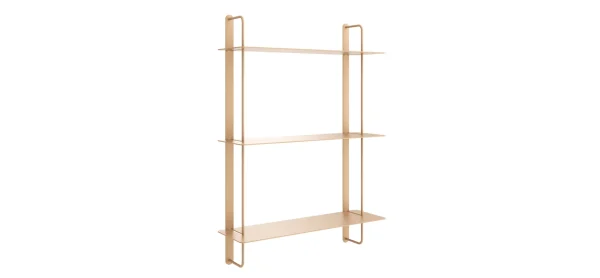Wandregal Dagny - BHT ca. 60x85x18 cm, Metall, Beige