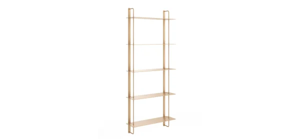 Wandregal Dagny - BHT ca. 60x146x18 cm, Metall, Beige